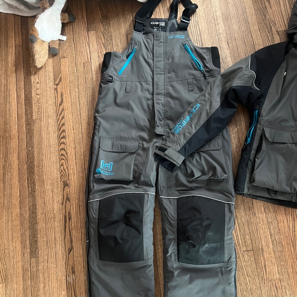 Ice Armor by CLAM floatable ice fishing bibs and coat